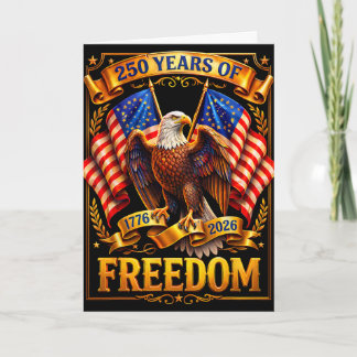 Patriotischer Adler und Flagge 250 Jahre 1776-2026 Karte