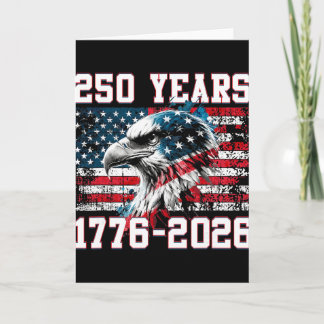 Patriotischer Adler und Flagge 250 Jahre 1776-2026 Karte
