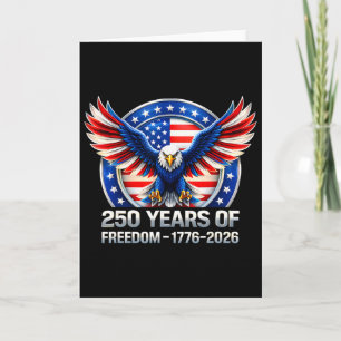 Patriotischer Adler Und Flagge 250 Jahre 1776-2026 Karte