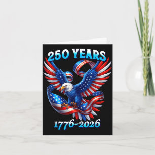 Patriotischer Adler und Flagge 250 Jahre 1776-2026 Karte