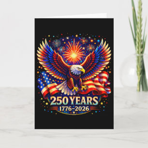 Patriotischer Adler und Flagge 250 Jahre 1776-2026 Karte