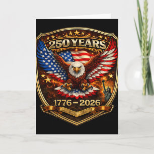 Patriotischer Adler Und Flagge 250 Jahre 1776-2026 Karte