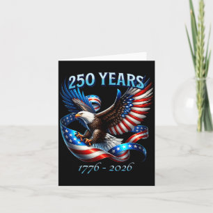 Patriotischer Adler und Flagge 250 Jahre 1776-2026 Karte