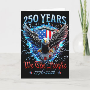 Patriotischer Adler und Flagge 250 Jahre 1776-2026 Karte