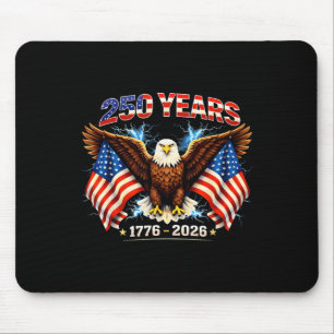 Patriotischer Adler und Flagge 250 Jahre 1776-2026 Mousepad