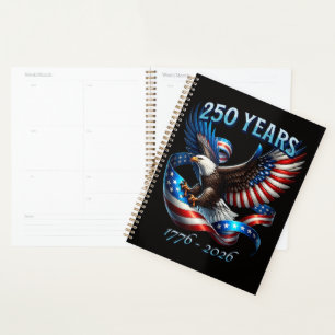 Patriotischer Adler und Flagge 250 Jahre 1776-2026 Planer