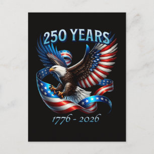 Patriotischer Adler und Flagge 250 Jahre 1776-2026 Postkarte