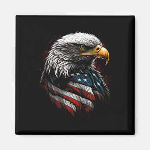 Patriotischer Adler Us Amerikanische Flagge 4. Jul Magnet