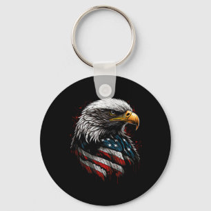 Patriotischer Adler USA Amerikanische Flagge 4. Ju Schlüsselanhänger