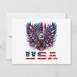 Patriotischer Adler USA-Flagge Einladung