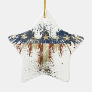 Patriotischer Adler, USA/USA, SAD-Flagge Keramikornament