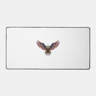 Patriotischer Adler Vintage Gravur Vektor Design_1 Schreibtischunterlage