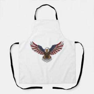 Patriotischer Adler Vintage-Stich Vektor-Design_1 Schürze