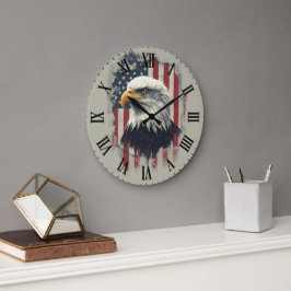 Patriotischer Adler Wanduhr USA Dekor
