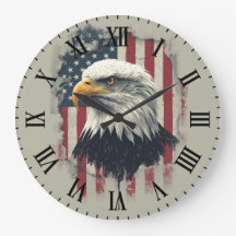 Patriotischer Adler Wanduhr USA Dekor