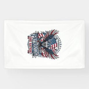 Patriotischer Adler Wolf Hybrid Tier Hybrid Patrio Banner