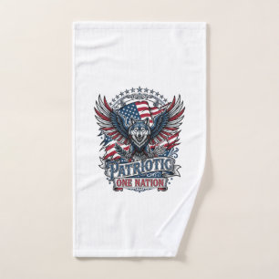 Patriotischer Adler Wolf Hybrid Tier Hybrid Patrio Handtuch