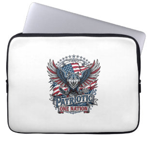 Patriotischer Adler Wolf Hybrid Tier Hybrid Patrio Laptopschutzhülle