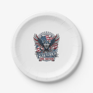 Patriotischer Adler Wolf Hybrid Tier Hybrid Patrio Pappteller
