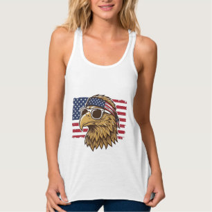 Patriotischer Adlerkopf Vintage-Gravur Grafik_1 Tank Top