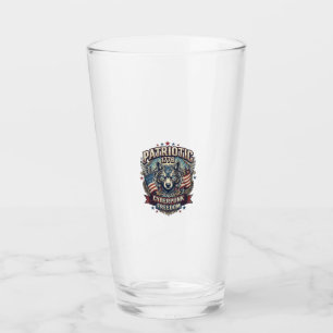 Patriotischer Ai Freiheit Wolf Cyberpunk Zukunft F Glas
