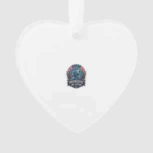 Patriotischer Ai Freiheit Wolf Cyberpunk Zukunft F Ornament