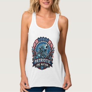 Patriotischer Ai Freiheit Wolf Cyberpunk Zukunft F Tank Top