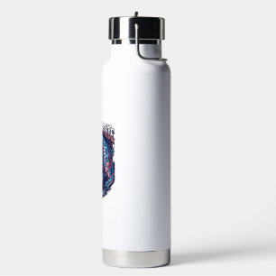Patriotischer Ai Freiheit Wolf Cyberpunk Zukunft F Trinkflasche