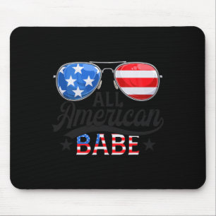 Patriotischer All American Boy Babe 4. Juli USA Mousepad