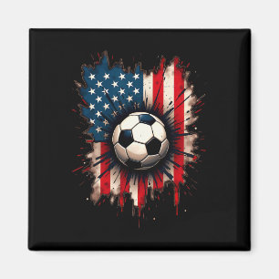 Patriotischer American Flag Fußball Magnet