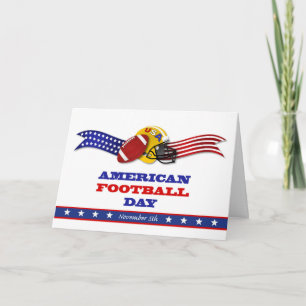Patriotischer American Football Day 5. November Karte