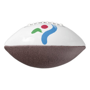 Patriotischer American Football mit der Flagge von
