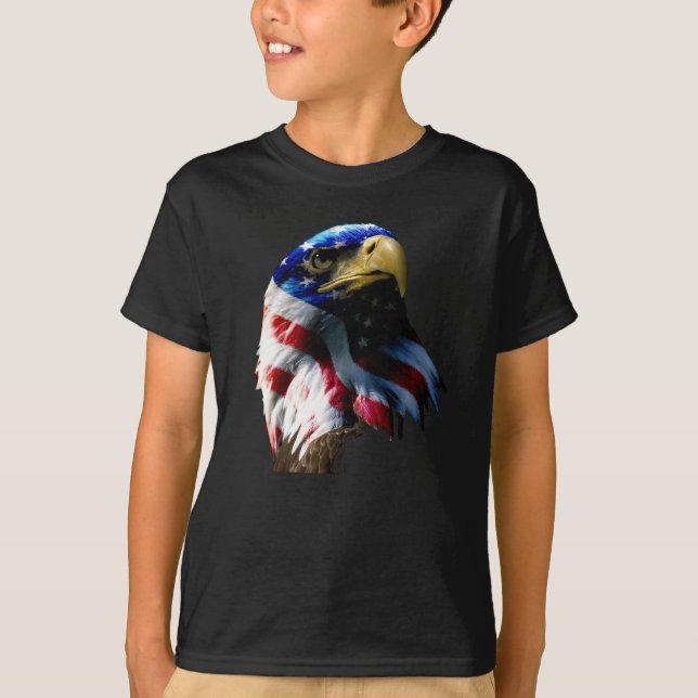 Patriotischer Amerikaner Eagle T-Shirt (Vorderseite)