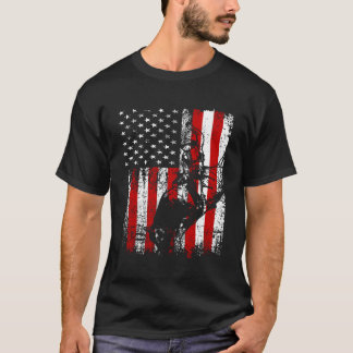 Patriotischer Amerikaner mit Bullenreiten - Frauen T-Shirt