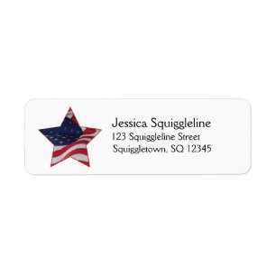 Patriotischer amerikanische Flagge Avery Aufkleber
