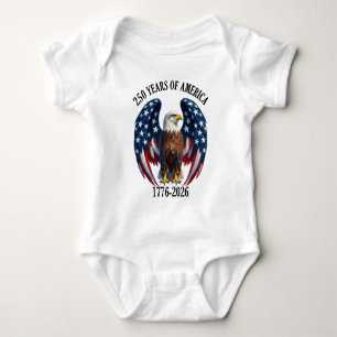 Patriotischer Amerikanischer Adler 250 Jahre 1776- Baby Strampler