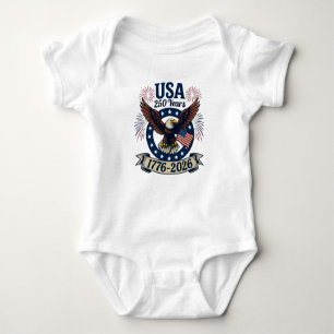 Patriotischer Amerikanischer Adler 250 Jahre 1776- Baby Strampler