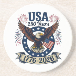 Patriotischer Amerikanischer Adler 250 Jahre 1776- Getränkeuntersetzer