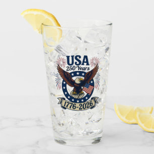 Patriotischer Amerikanischer Adler 250 Jahre 1776- Glas