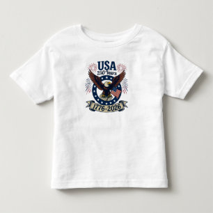 Patriotischer Amerikanischer Adler 250 Jahre 1776- Kleinkind T-shirt