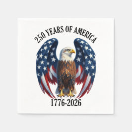 Patriotischer Amerikanischer Adler 250 Jahre 1776- Serviette