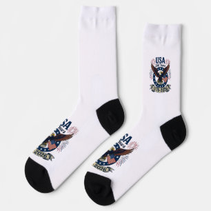 Patriotischer Amerikanischer Adler 250 Jahre 1776- Socken
