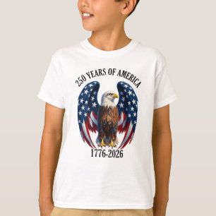 Patriotischer Amerikanischer Adler 250 Jahre 1776- T-Shirt