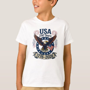 Patriotischer Amerikanischer Adler 250 Jahre 1776- T-Shirt