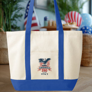 Patriotischer amerikanischer Adler 250. Jubiläum S Tragetasche
