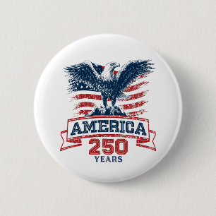 Patriotischer Amerikanischer Adler 250. Jubiläumsf Button