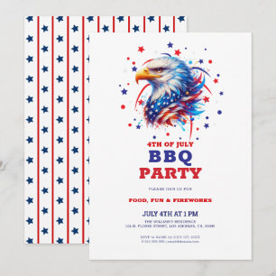 Patriotischer amerikanischer Adler BBQ Einladung