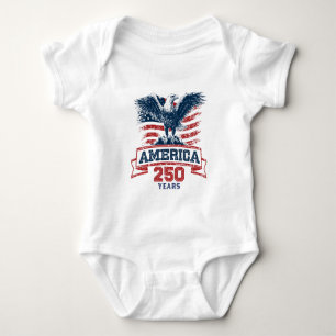 Patriotischer Amerikanischer Adler Frohes 250-jähr Baby Strampler