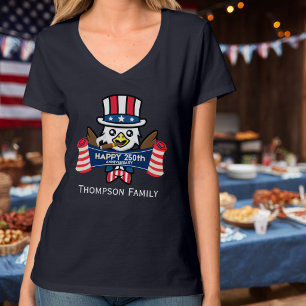 Patriotischer Amerikanischer Adler Frohes 250-jähr T-Shirt