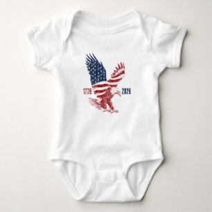 Patriotischer Amerikanischer Adler Frohes 250. Jub Baby Strampler